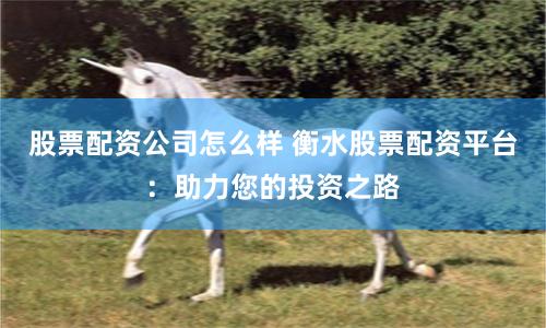 股票配资公司怎么样 衡水股票配资平台：助力您的投资之路